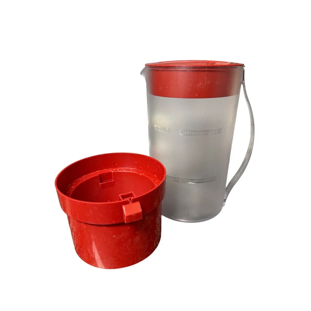 Mr. Coffee Iced Tea Maker 2 Quart Pitcher  Red Lid Replacement & Brew basket